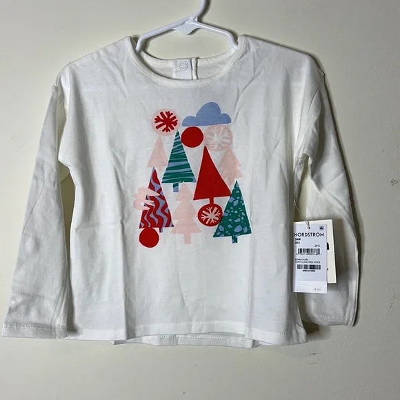 Open Edit Graphic Ivory Cloud Tree Stack Tee & Joggers NWT Size 12 months - Picture 2 of 9